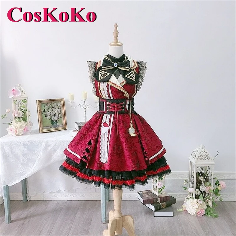 Coskoko houshou námorný cosplay anime vtuber hololive kostým krásne sladké červené formálne šaty ženy večierok rola hrať oblečenie
