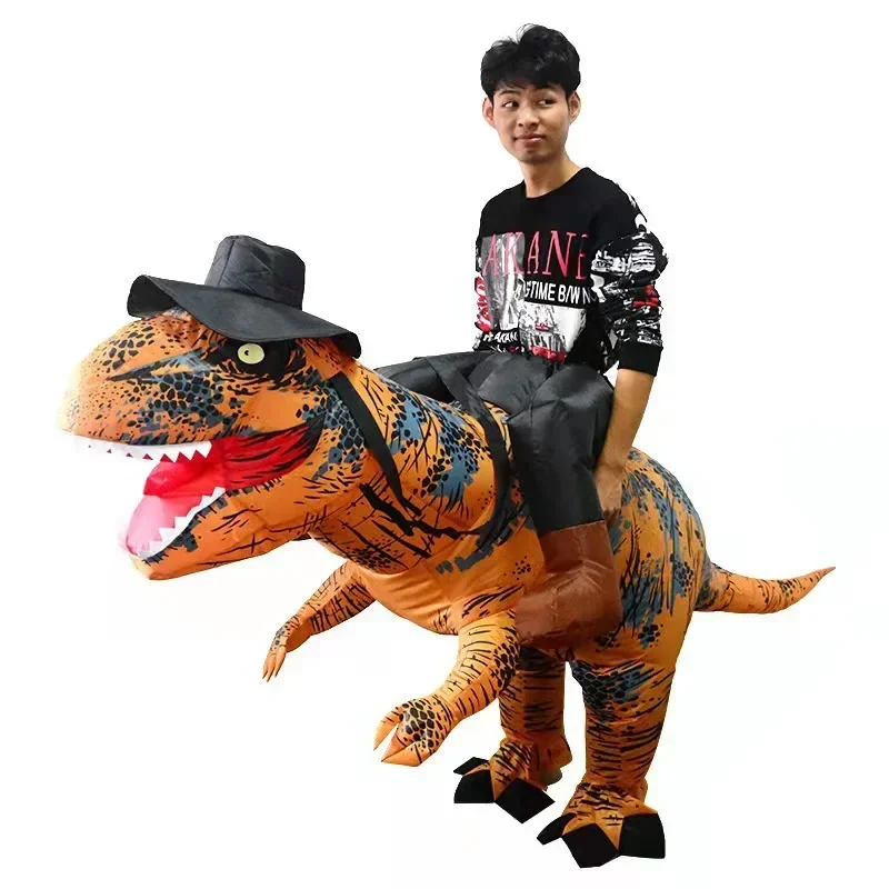 Coslan Fancy Mascot Dinosaurus nafukovací kostým pre dospelého muža Rada na dino oblek Halloween vianočné kozplay šaty vianočné trik