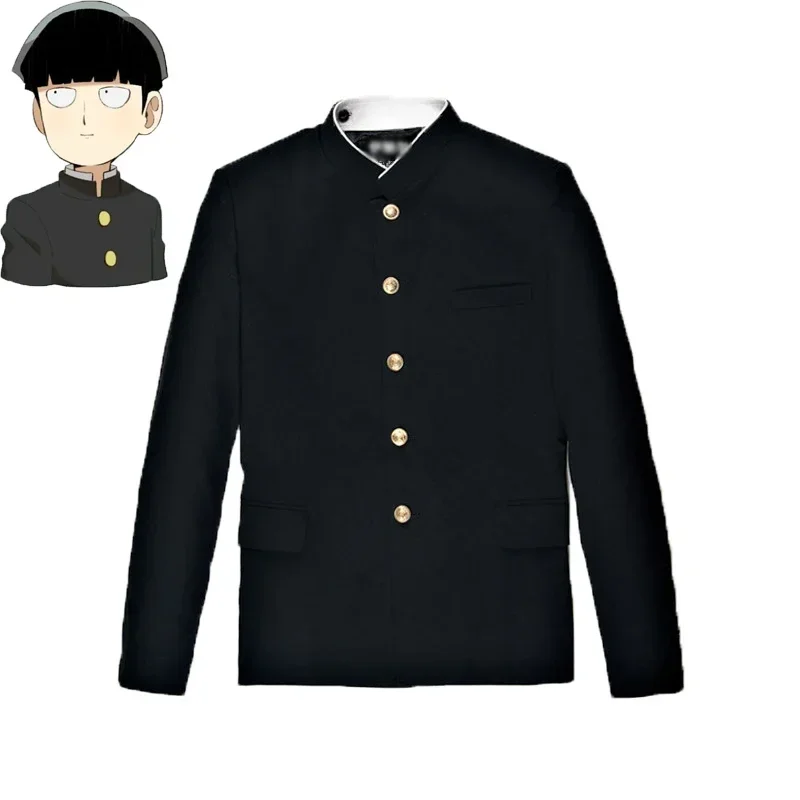 Coslan Mob Psycho 100 Mobu Saiko Hyaku Kageyama Shigeo Cosplay kostým Black Gakuran Suits S-4xl