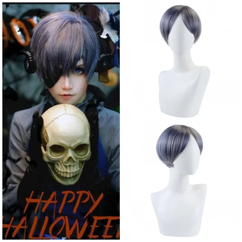 Cosplay Hot Sale cos parochňa čierny komorník xia er Majster samčie parochň