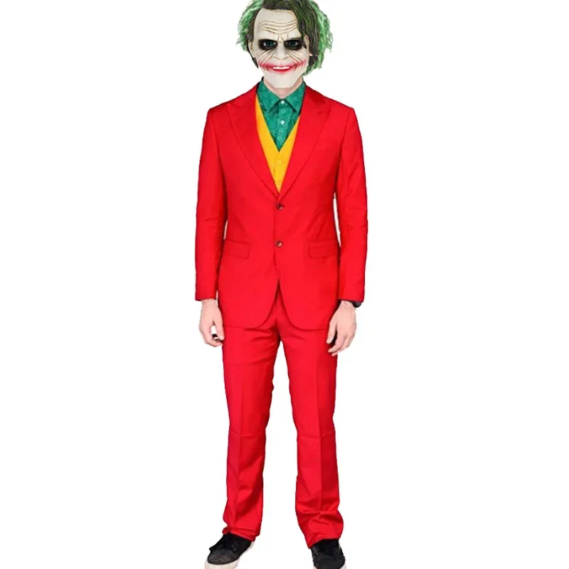 Cosplay kostýmový oblek film Joker Outfits for Mens Kid Halloween Ženy The Dark Knight Joker kostým červená bunda plné súpravy uniforma