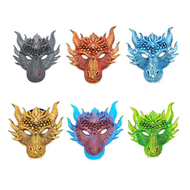 Cosplay Mask 3D Dragon's Head Mask pre festival Party Halloween, Pu penová maska