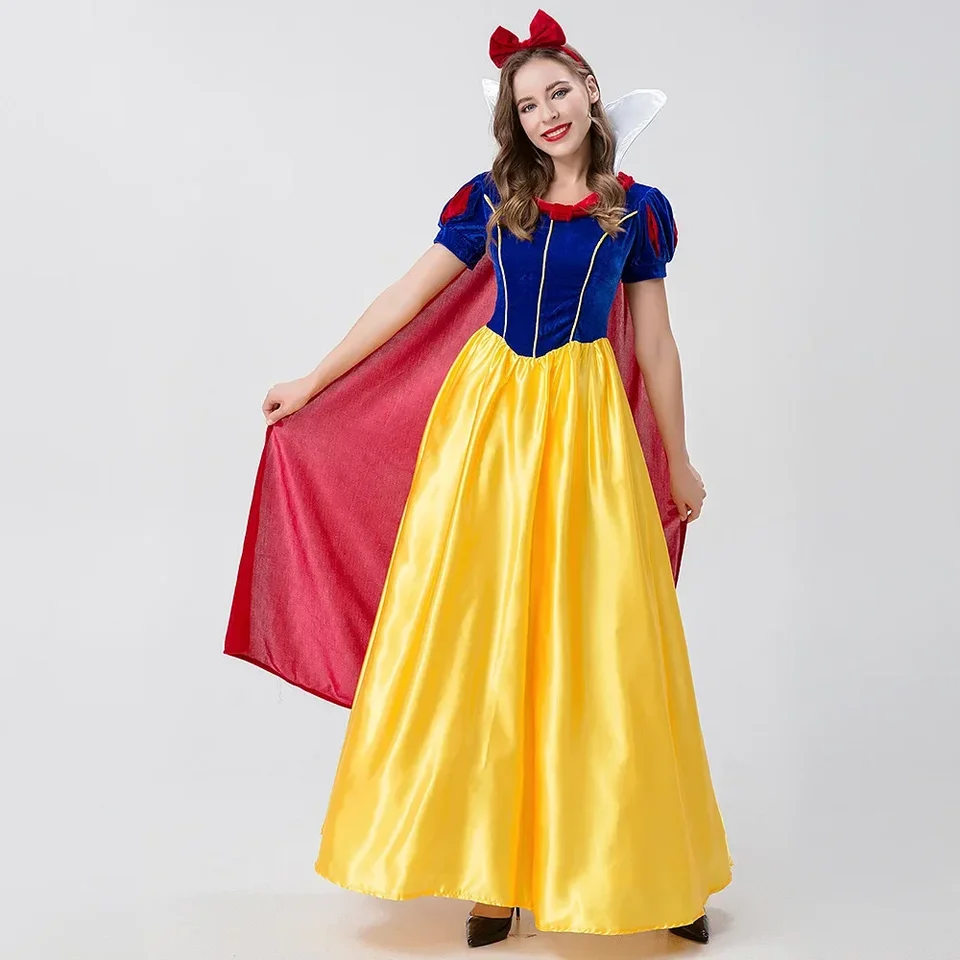 Cosplay Snehulienka biele princezné šaty rozprávka príbehy princezná Fancy Masquerade kostým