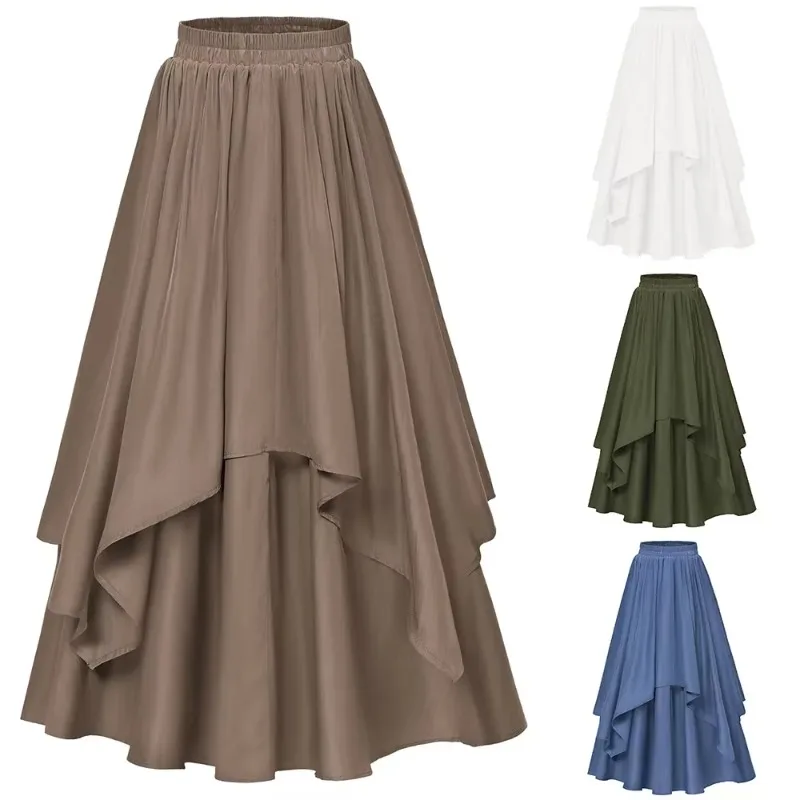 Cosplay Womens's Stredoveká sukňa vintage šaty na hem karnevalová sukňa oblečenie Halloween kostým maxi sukňa Ženy Disfraz Mujer