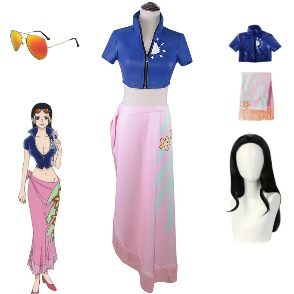 Cosplay Ženy Nico Robin Party Kimono Dress Carnival Set Parochne Party Girl Girl Halloween Carnival Anime Exhibition Performance