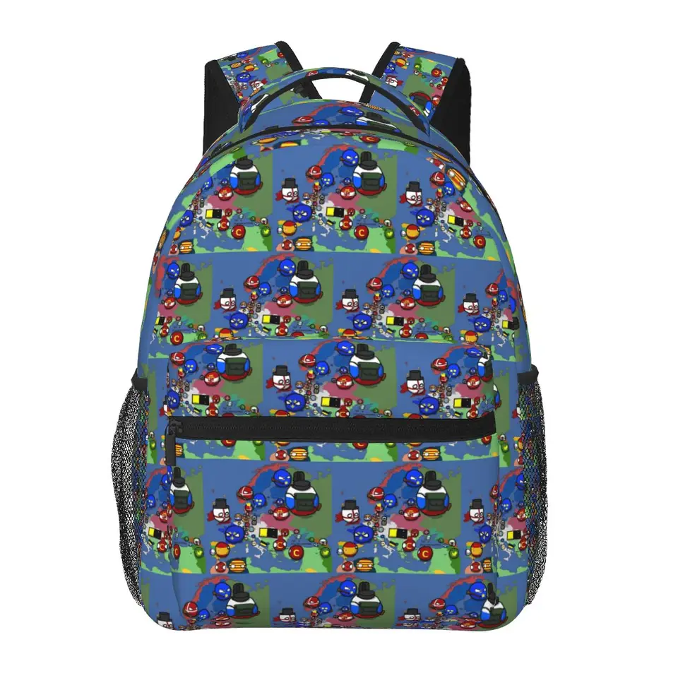 Countryball batohy chlapci dievčatky Bookbag DETI DETI ŠKOLSKÉ BAGS KARTOBY KARTOBY RUCKSACK ROADLE VAT