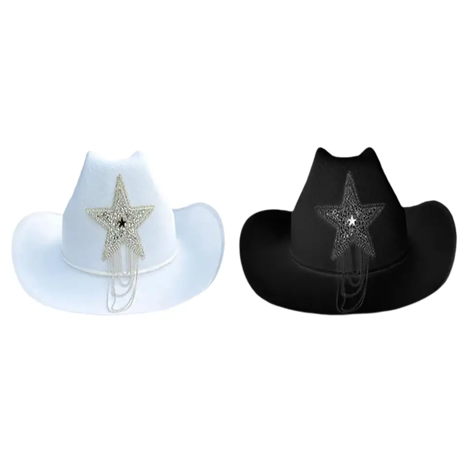 Cowgirl Hat Summer Party Hat Photo rekvizity cosplay široké okrajové šaty doplnky slnečné klobúky pre dámy kempingové rybárske oblečenie