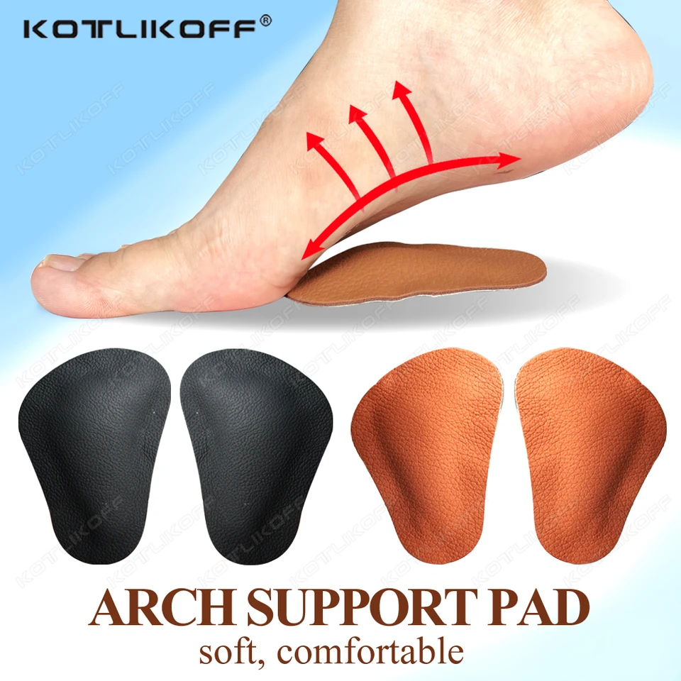 CowHide Flat Feet Support Orthopedic vložky pre vložky pre topánky Soft Comfort Men Dám