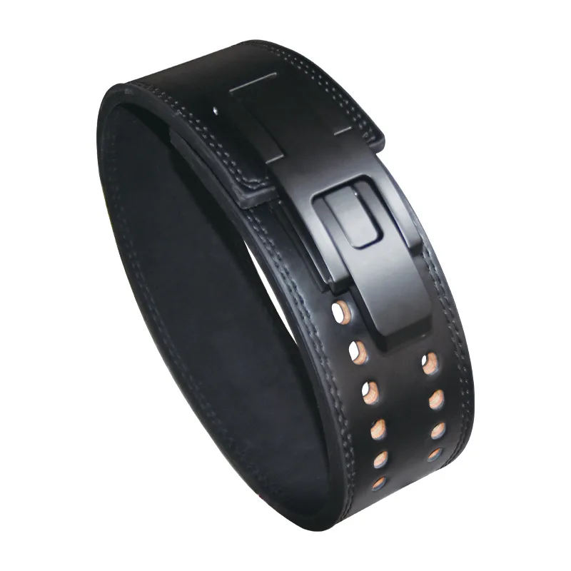 Cowhide vzpieranie páka páka Buckle Belt Powerlifting Fitness Strong Pull Squat Tréning kožený pás podpora Kulturista