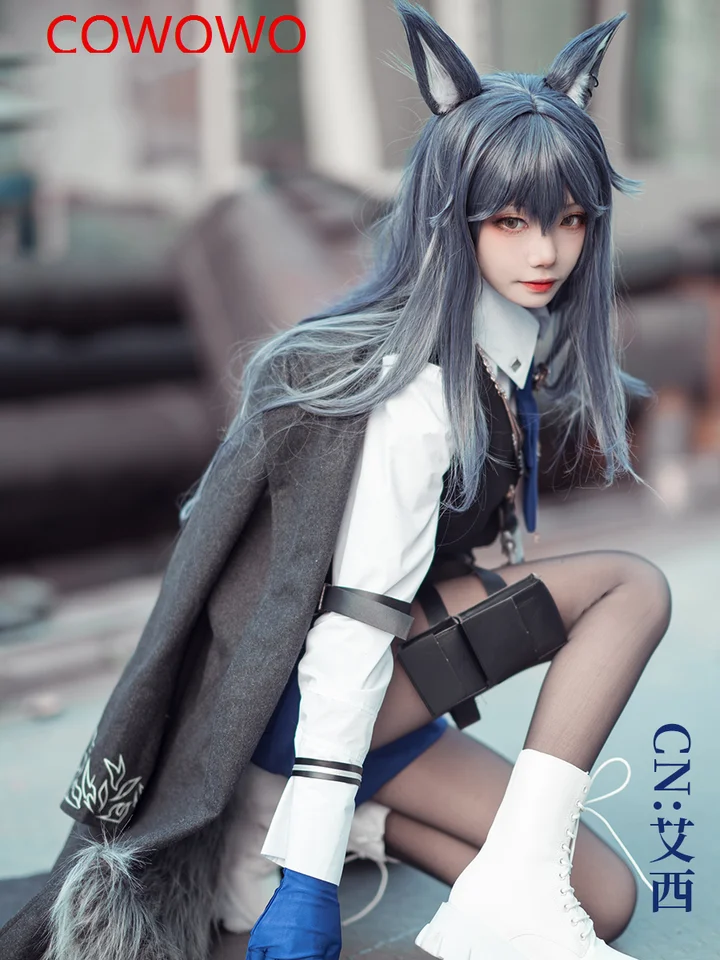 Cowowo Arknights Texas The Omertosa Women Cosplay kostým Cos Game Anime Party Uniforma Hallowen Hrajte odevy oblečenie oblečenie