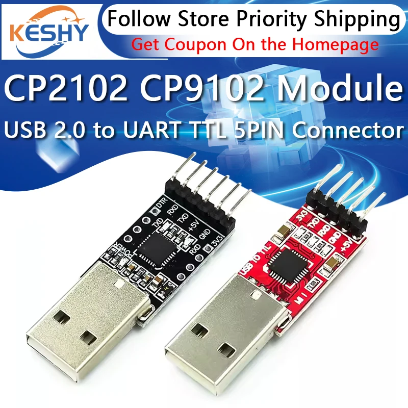 CP2102 USB 2.0 až UART TTL 5PIN CONTOKNOVÝ MODUL Serial Converter STC Nahrádza CP2102 CP9102 USB pre Aduino USB na TTL Download