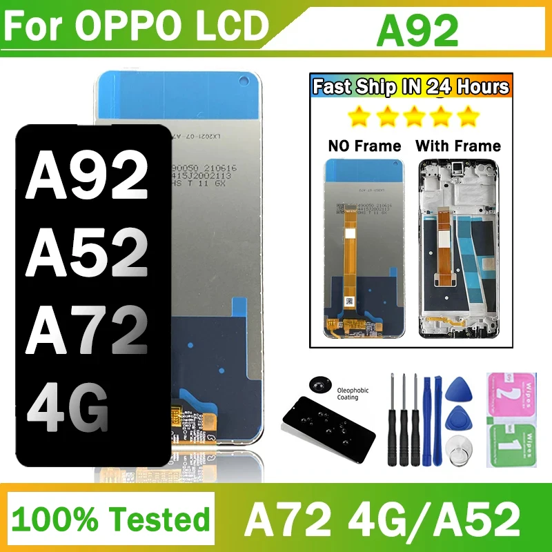 CPH2059 CPH2061 CPH2069 CPH2067 Premium LCD pre OPPO A52 A72 A92 LCD DISPICK DISPICTION DIGITIZERIZATIONAL NÁKLAD A72 4G LCD