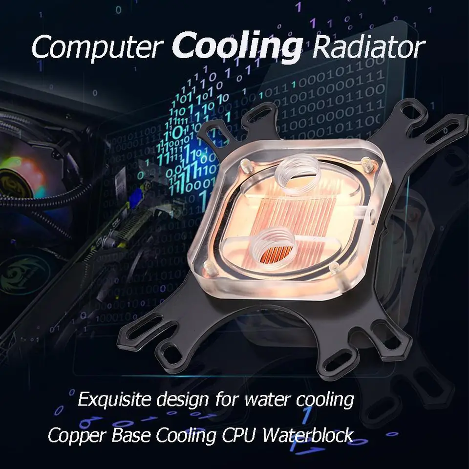 CPU Water Block Water Coiler Cooling chladič chladiča pre skrutky Intel AMD+