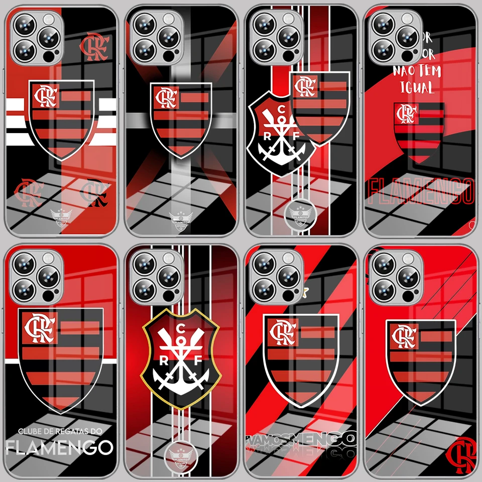 CR-FLAMENGOS-IIPHONE PRÍPAD pre iPhone 16 15 14 13 12 MINI 11 PRO XS Max xr x plus luxusný temperovaný sklenený kryt