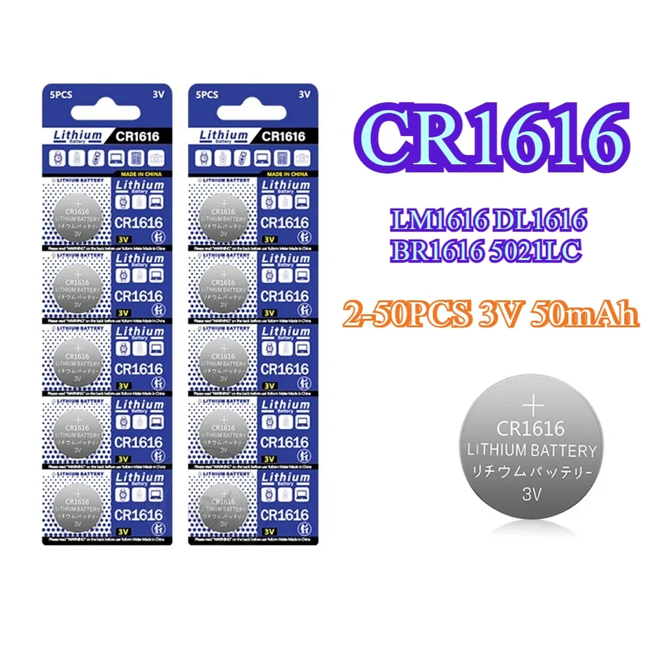 CR1616 BULD COIN CELL LM1616 DL1616 BR1616 5021LC CR 1616 3V lítiová batéria pre hodinky Scale Calculator Scale Key