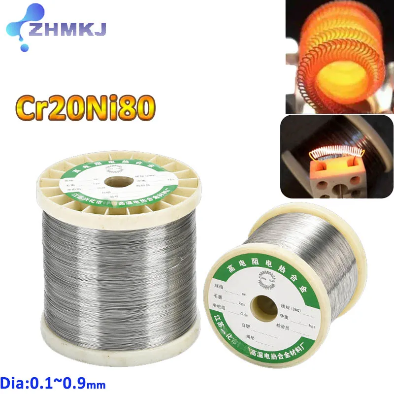 CR20NI80 Vykurovací drôt na rezanie penových penových drôtov zliatiny vykurovacia priadza MentA Dia0,1/0,2/0,3/0,4/0,5/0,6/0,8/0,9 mm Nichrómový drôt