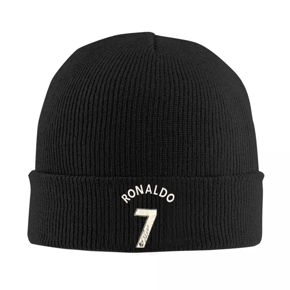 CR7 Uniforma s podpisovými čiapkami klobúky vintage čiapky Men Ženy Vonkajší športový pletací klobúk Spring Graphic Wrap Wrap Beanie Hat