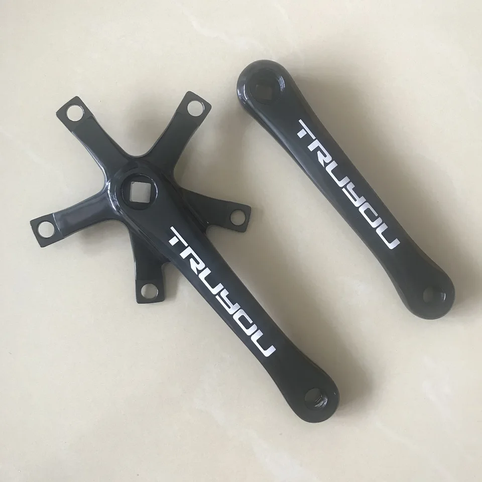 Crankset na bicykli 130 bcd Crankset 152/165/170 mm BMX BMX Skladacie bicykle Road Arms 5 Lesklý hliníkový zliatina ultra-svetla CNC