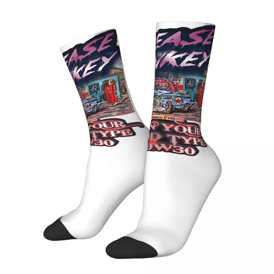 Crazy Compression Monkey and Car Sock for Men Harajuku mastnotu opíc Kvalita Crew Crew Sock Novinka