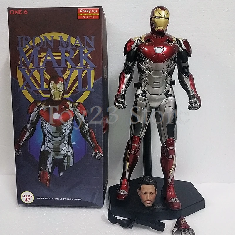 Crazy Toys Ironman Mark Xlvii Mk47 Iron Man Action figure Crazy Collection Model Hračky Doll Doll