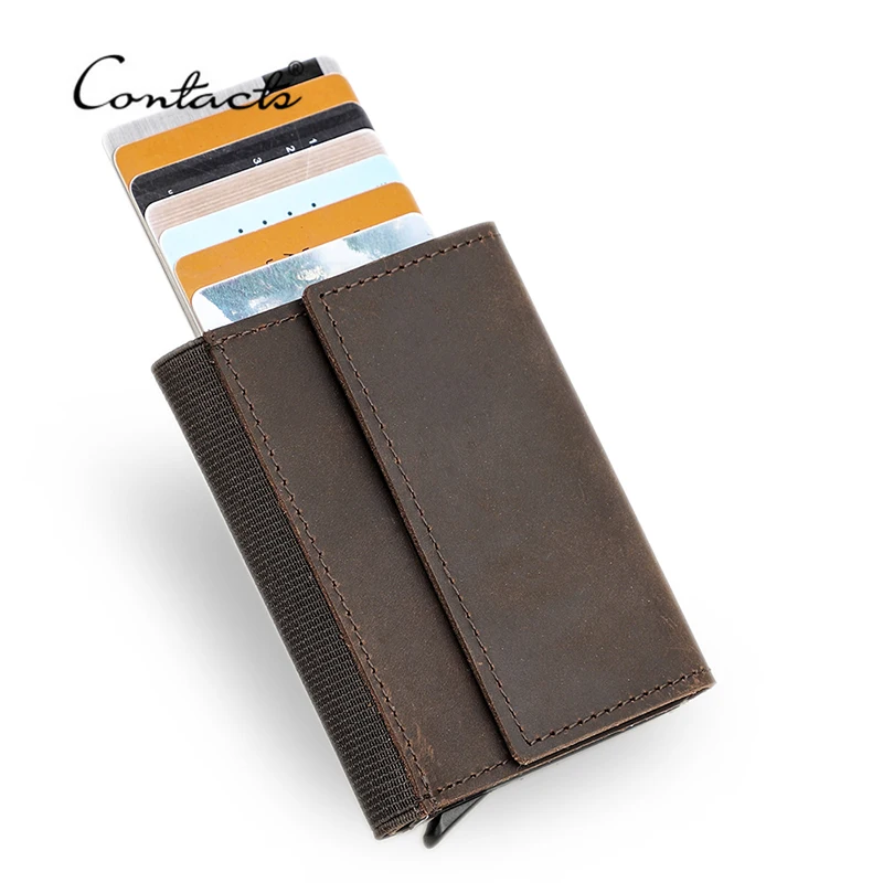 Crazy's Horse Leather Držiteľ karty Držiteľ peňazí muži