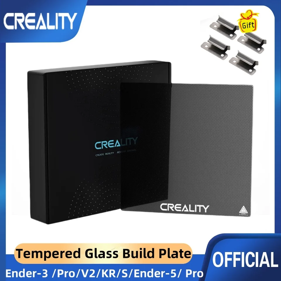 Creality Ender 3 sklenené posteľ vylepšené 3D tlačiareň Temperovaná sklenená doska zostavenie povrchu 235x235x4mm pre ender 3/ender 3 pro/ender 3 V2