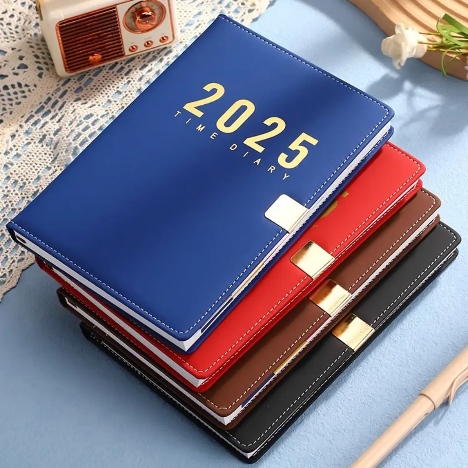 Creative A5 2025 Plánovač kníh programu Plánovač kníh Plánovača Kancelária Kancelária Kniha na zoznam Zoznam Simple Planner Notebook Študenti