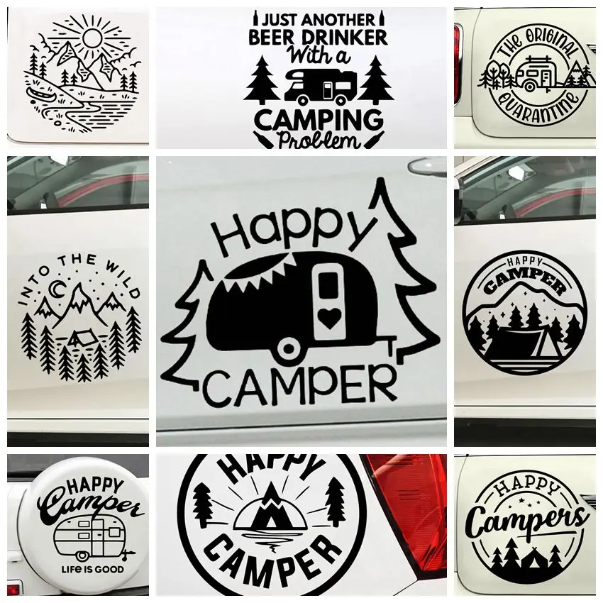 Creative Camp Life Stickers USSR Car Automatické vinylové nálepky príslušenstvo nálepka Kreatívne dekoratívne obtisky Dvere rukoväť Vinylové telo