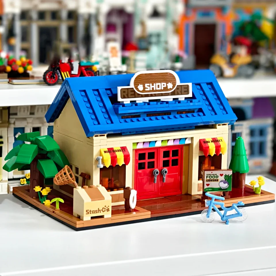 Creative Expert Shop Street View MOC architektúra modularize dizajnérske bloky Bloky tehly Model vzdelávací hračkový darček 840ks