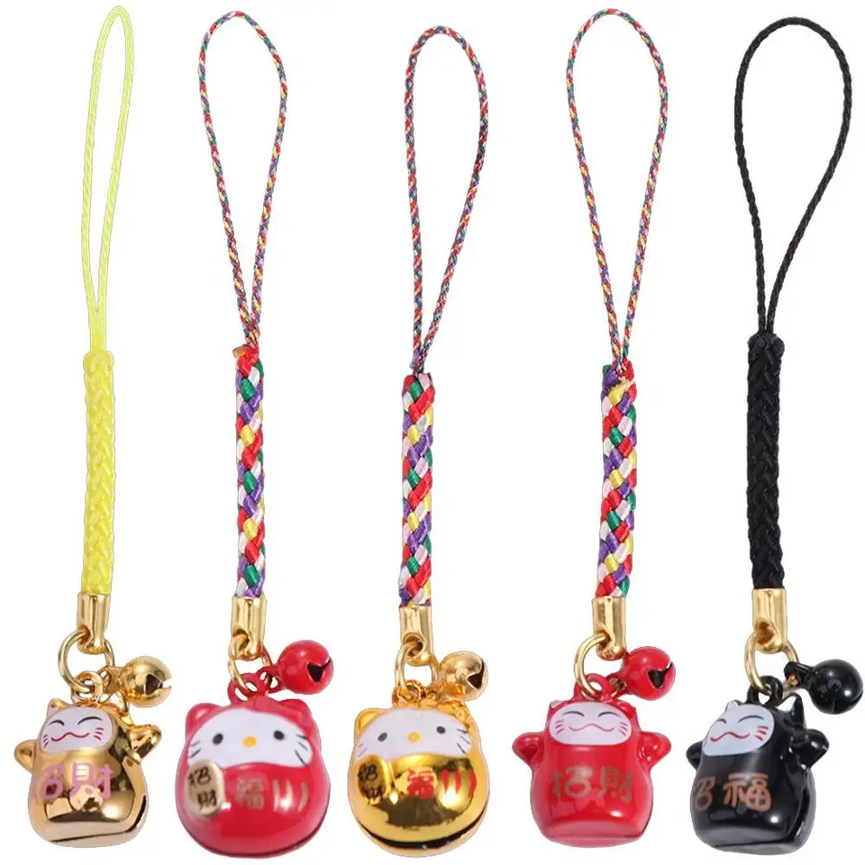 Creative Lucky Cat Charms Telefón reťaze