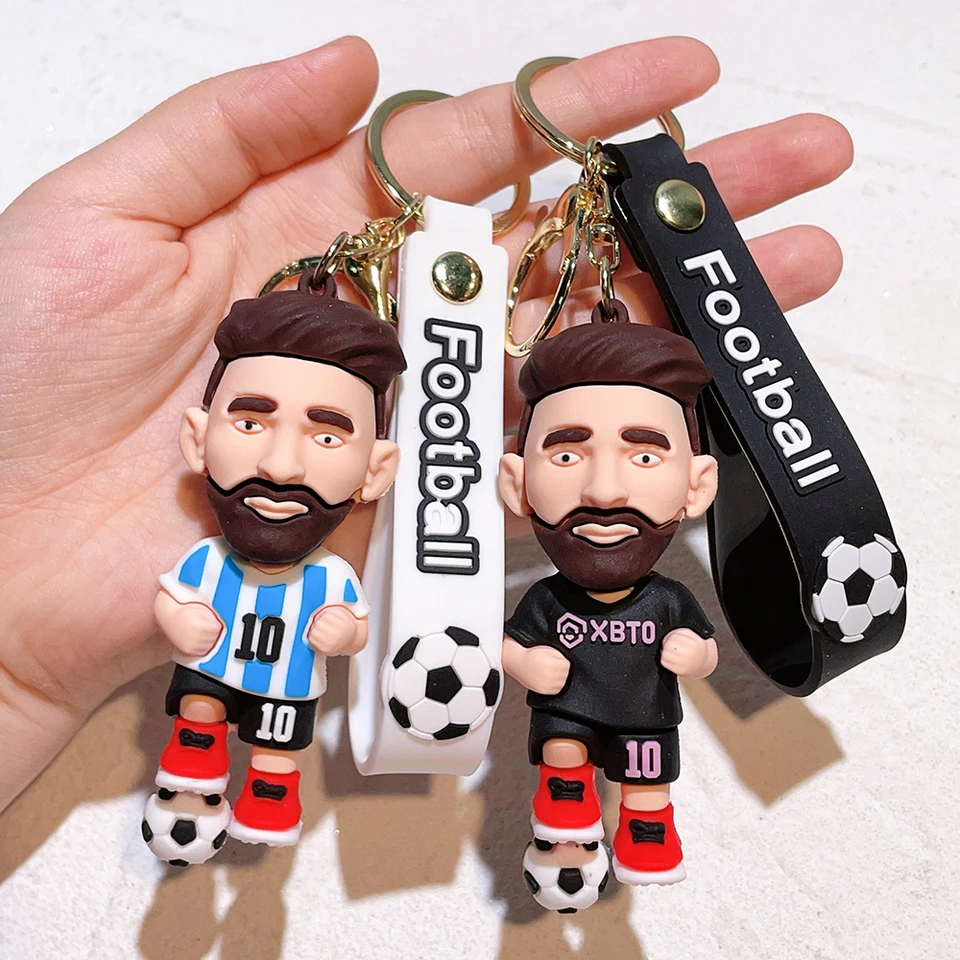 Creative Messi Jersey Keychain Futbalový fanúšik šperkov Lover Personalizovaný populárny pre mužov Bag prívesok