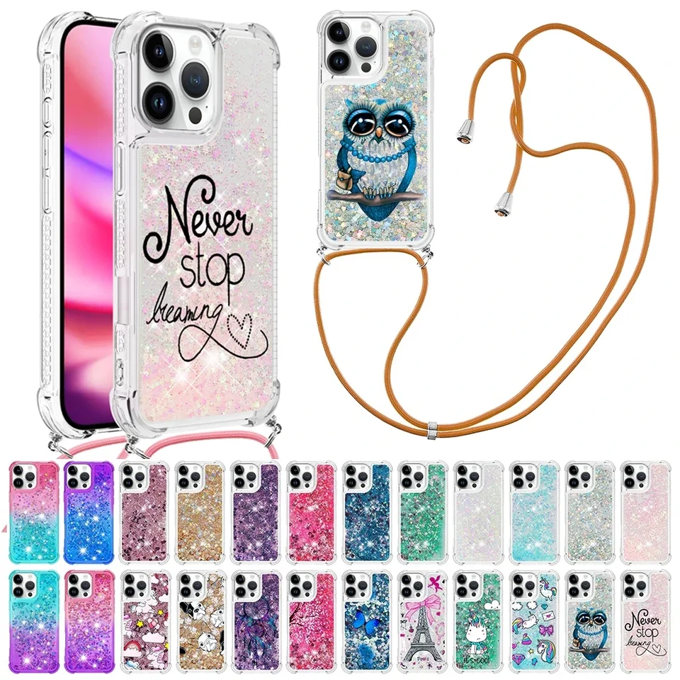 CREATSAnd Crossbody Lanyard puzdro pre Samsung Galaxy A06 A16 A24 A26 A34 A35 A36 A54 A55 A56 Soft