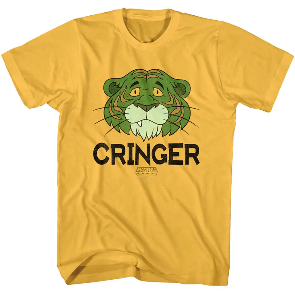 Cringer Battle Cat Face Pánske tričko Eternia Masters of the Universe Heroic