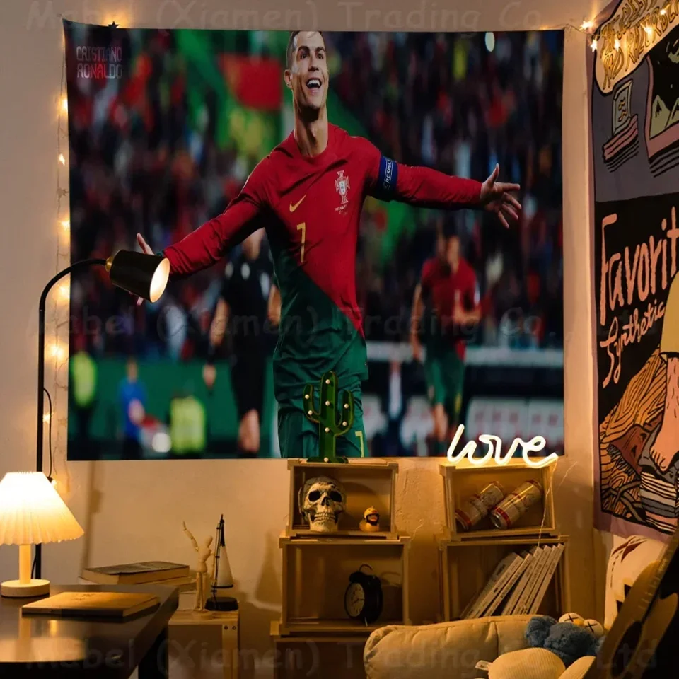 Cristiano Ronaldo Dos Santos Aveiro Banner Ins v štýle Outdoor Party Decorácie Vlajka atmosféry