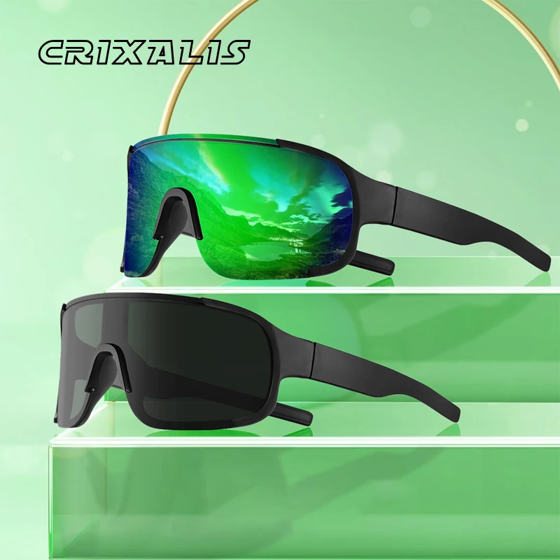 Crixalis Nadmerná trendy Slnečné okuliare Men Outdoor Sport Sun Gula