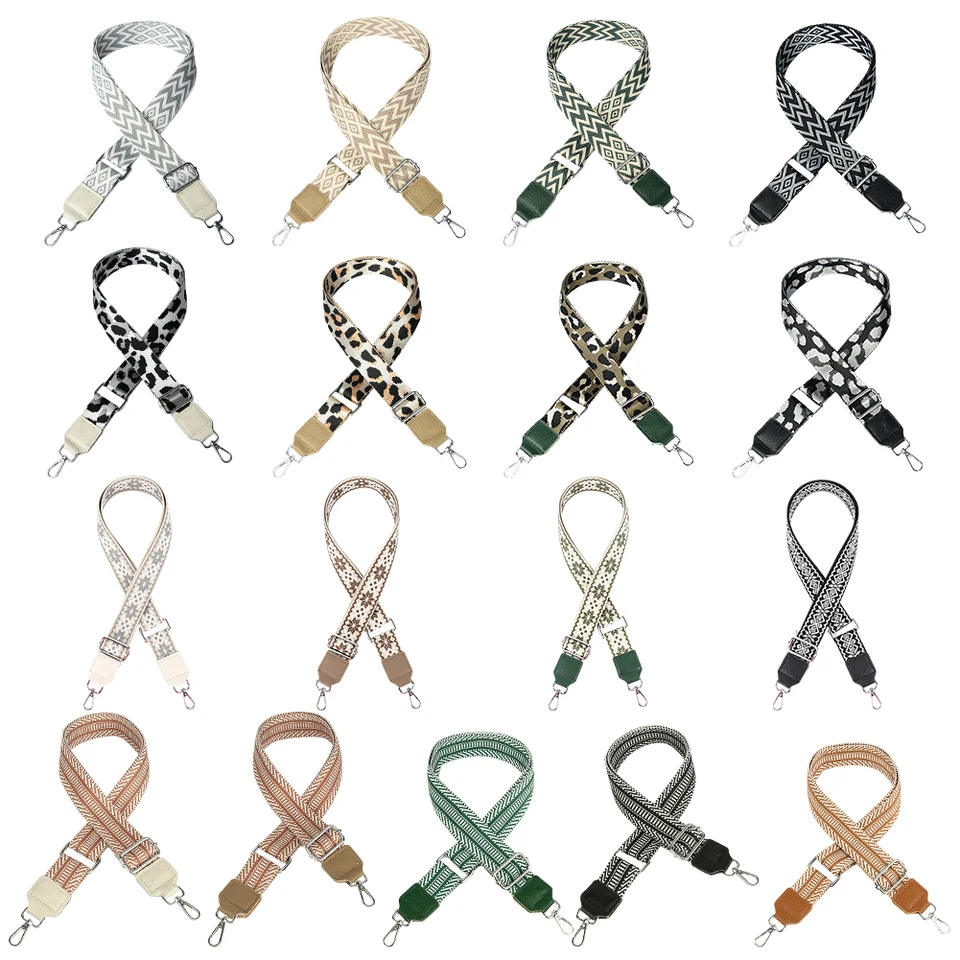 Crossbode Curse Straps 3,8 cm šírka boho vzorový popruh 80-140 cm