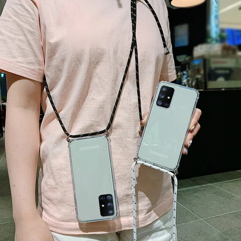 Crossbody Náhrdelník puzdro pre Huawei Honor 70 60 50 P50 P30 P30 Pro Lite Nova 5T 7i Mate 30 puzdrové lano Lanyard Ramer Raep Strap Cover