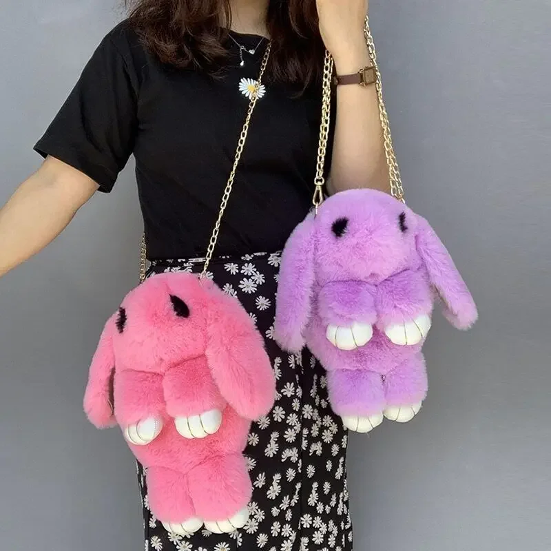 Crossbody Tašky plnené hračky pre deti darčekové hračky roztomilé plyšové králiky s jedným ramenným taškou