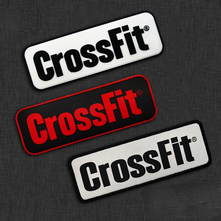 CrossFit Name Tags PVC Patch vyšívaná aplikácia Šijací štítok Punk Biker Clother Stickers