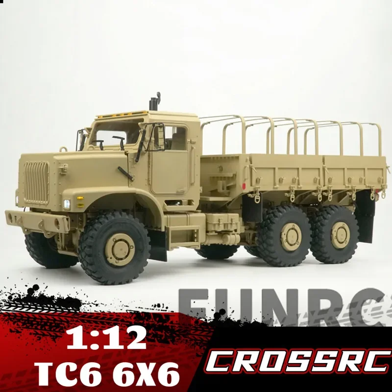 Crossrc 1/12 RC CAR TC6 6x6 6WD Kit Elektrický diaľkový ovládací model simulácia auto Vojenské nákladné auto dospelé deti hračky Crawler CAR