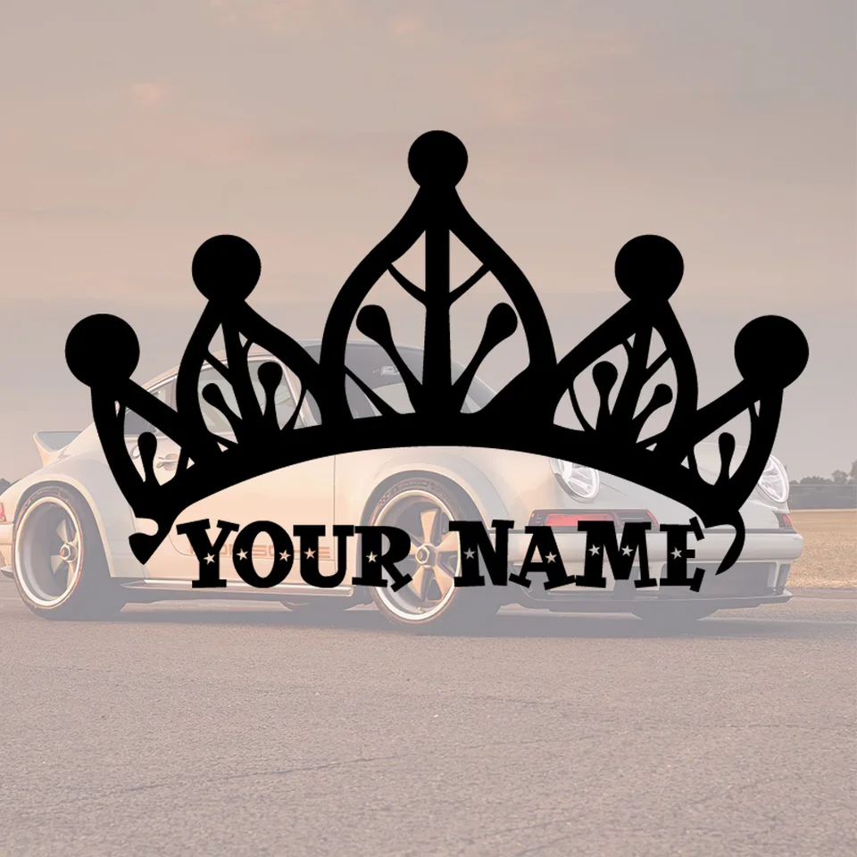 Crown Cown Stickers, WireProof and Trploble Vinyl Tress Doplnky Automobilové príslušenstvo Aplikácia Automobily Nalil prilby okná skrášliť svoje veci
