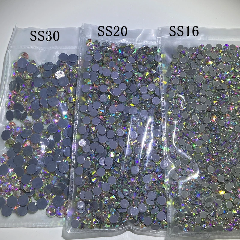 Crystal AB SS16-SS30 1440/288 PCS DMC HOT FIF RHINESTONE CRYSTAL FLATBACK LOA STRASS DOBAL DOBAJTE NA DOPLATIE SA DRUŠENIA