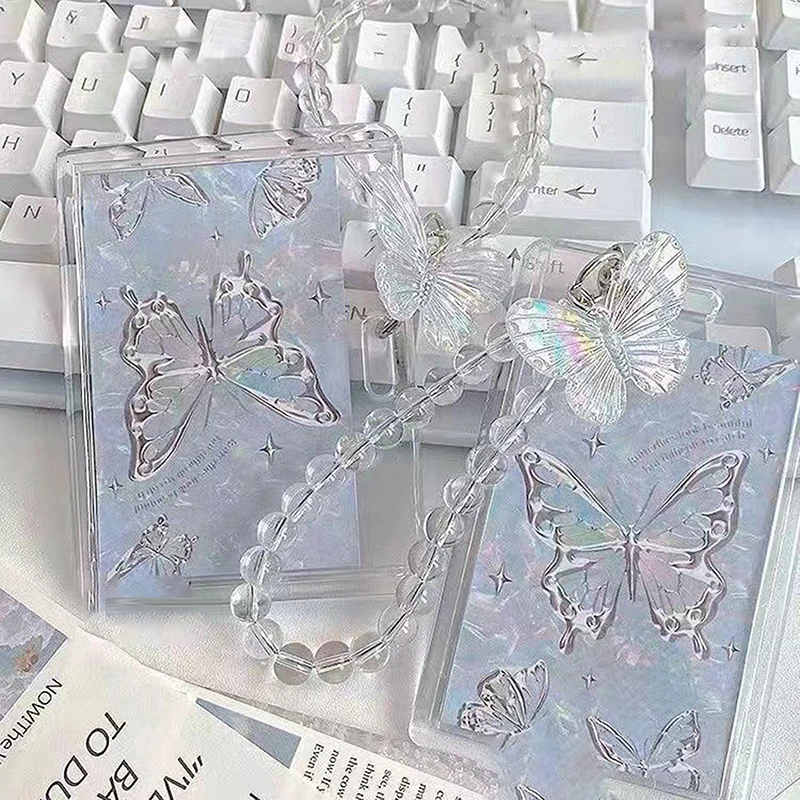 Crystal Butterfly akrylová karta Držiteľ Photocard Držiteľ kreditné ID bánk