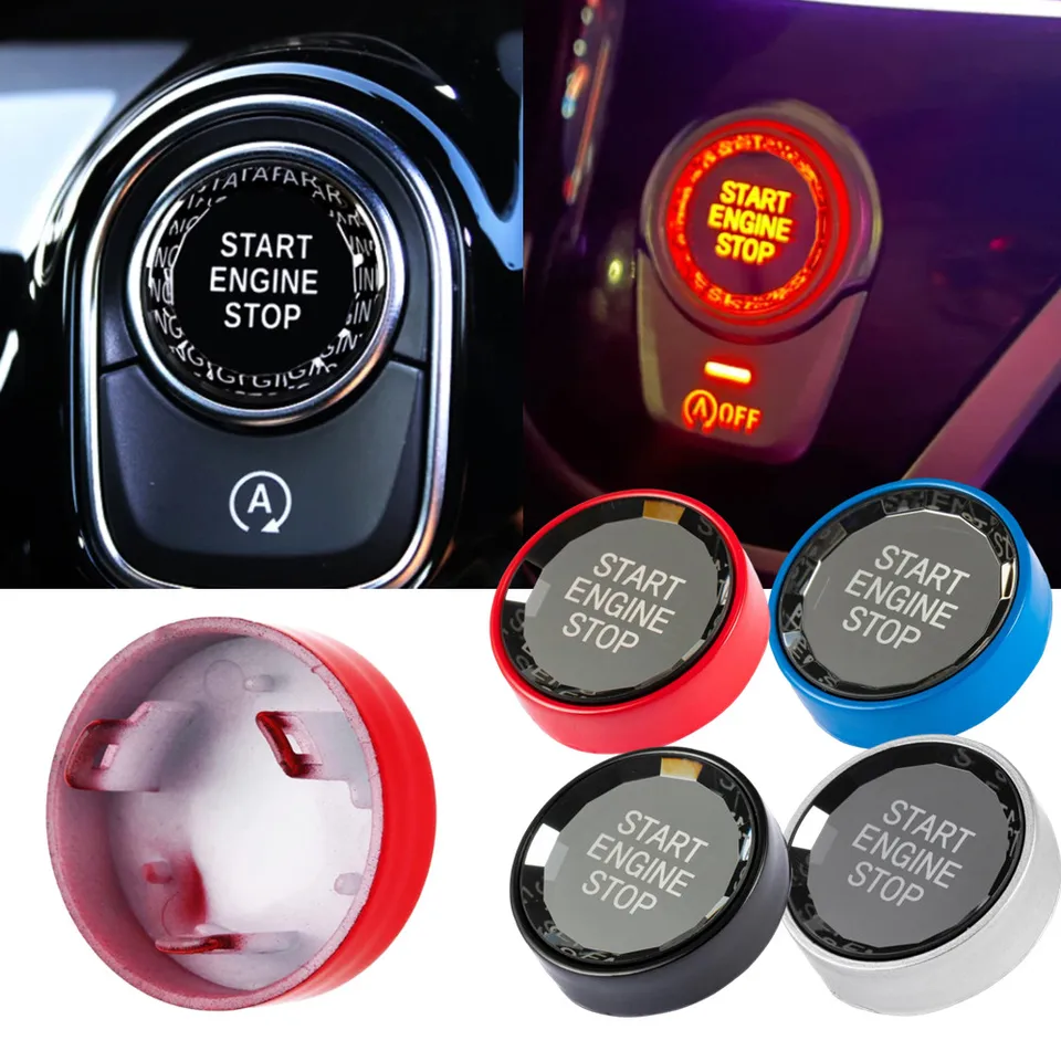 Crystal Car Start Motor Spínač tlačidla Tlačidlo Výmena krytu pre Mercedes Benz AB CLA GLA GLB Trieda W177 W247 C118 X247 2020+