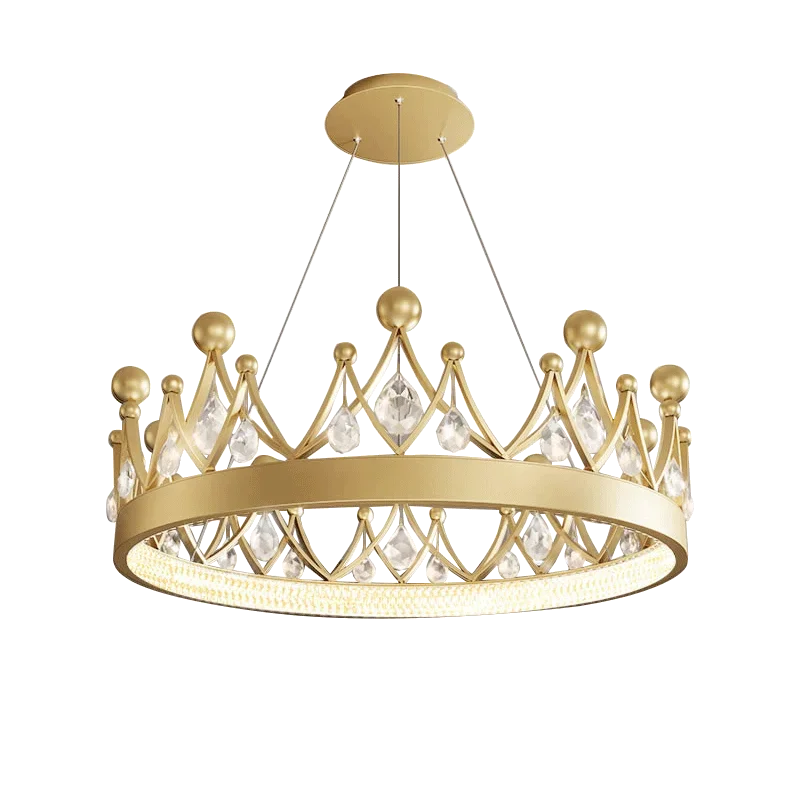 Crystal Crown Light Luxusná lampa princezná dievčenská izba teplá LED internetová celebrita rovnaký štýl spálne luster