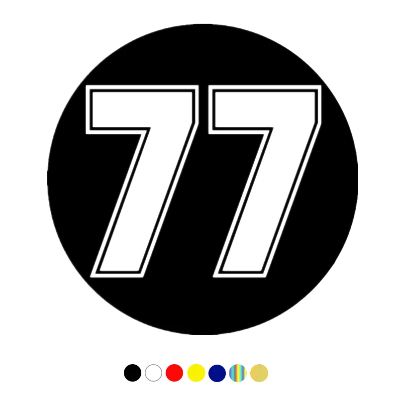 CS-10222# závodné číslo 77 Zábavné vinylové nálepky na nálepky na nálepky automobilu na zadnom okne nárazníka nákladného vozidla