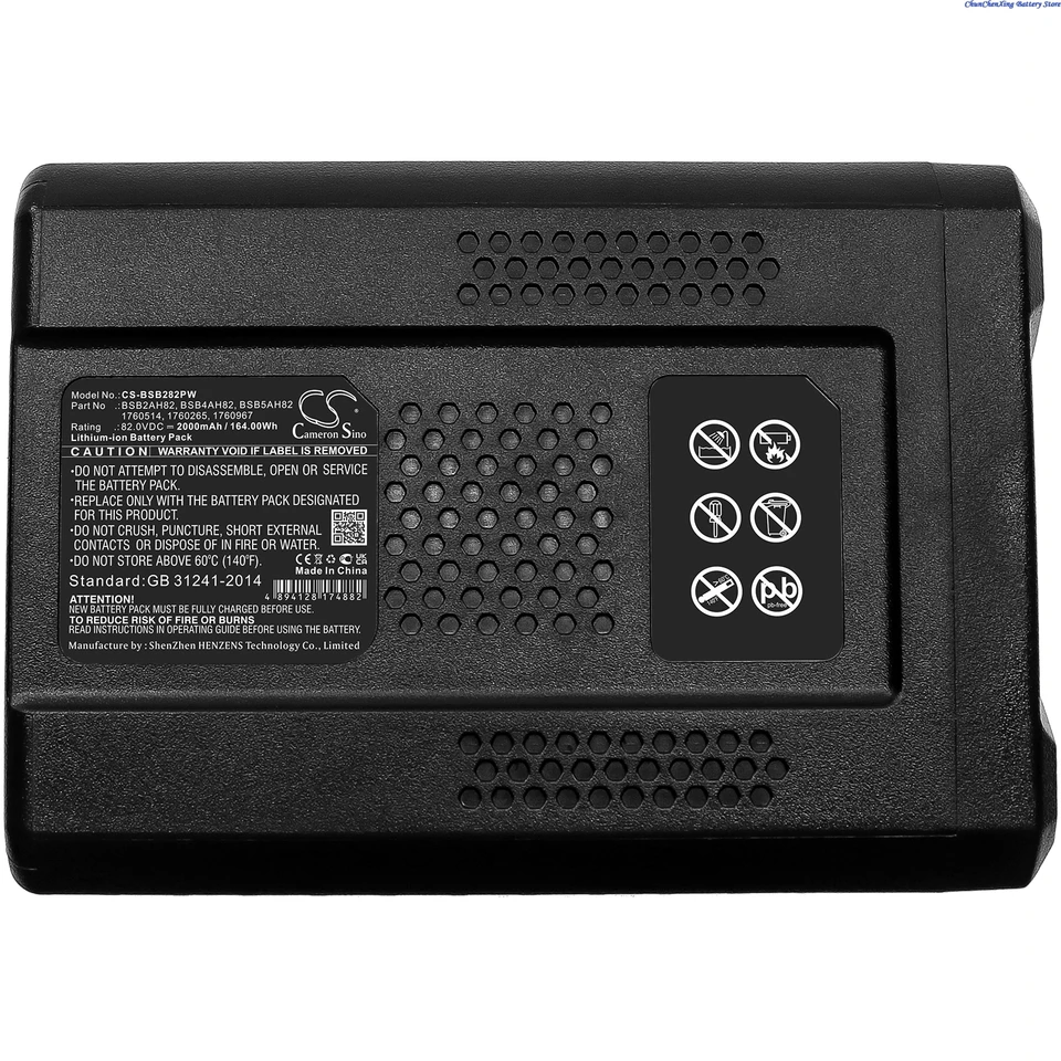 CS 82.0V 2000MAH Záhradné náradie pre základné nástroje pre prílohu Biggs & Stratton Snapper XD Side Atternsion, 1687914 21 