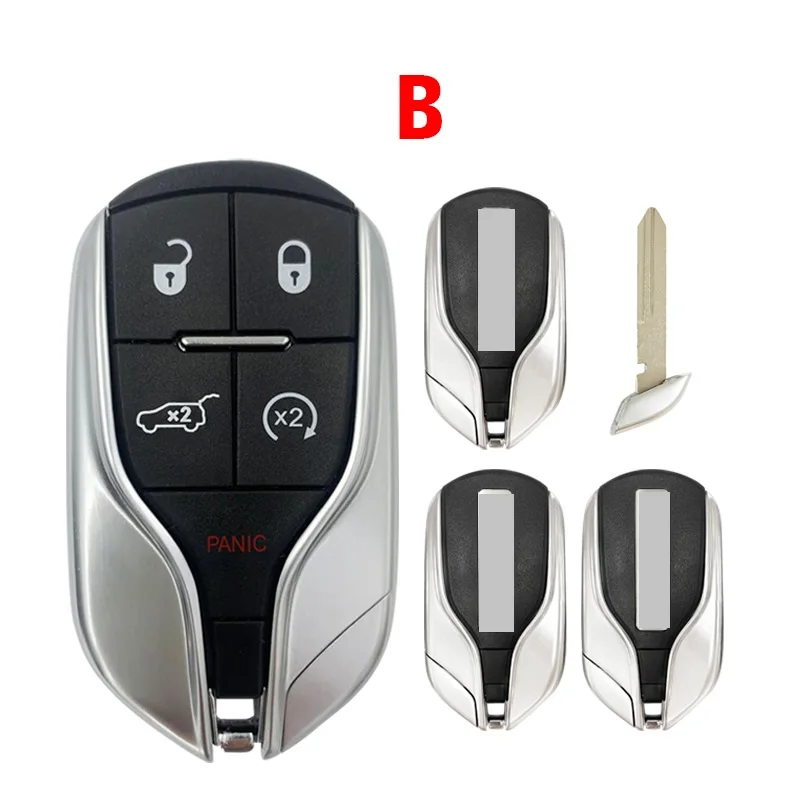 CS086008 Unpdate Shell vhodný pre Jeep Chrysler Dodge 5 Button Smart diaľkové ovládanie Kľúčom pre diaľkové ovládanie Malé SUV tlačidlo bez loga