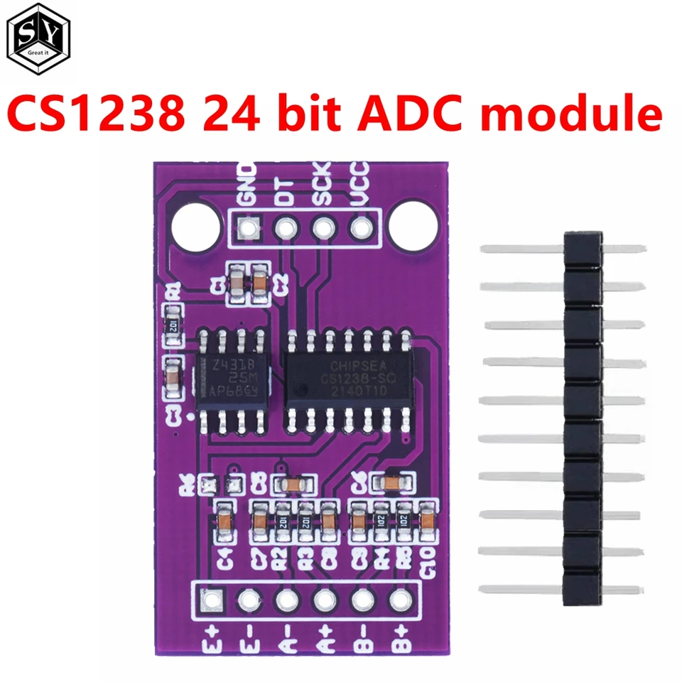 CS1238 24 bitový modul ADC Na palube TL431 Externý referenčný čip Duálny kanál Vále
