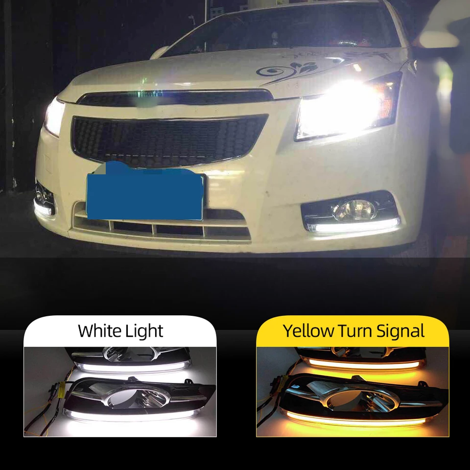 CSCSNL 2KS pre Chevrolet Cruze 2009 2010 2010 2012 2012 2012 2014 Turn Signal LED auto DRL Denné svetlá s hmlovou žiarovkou